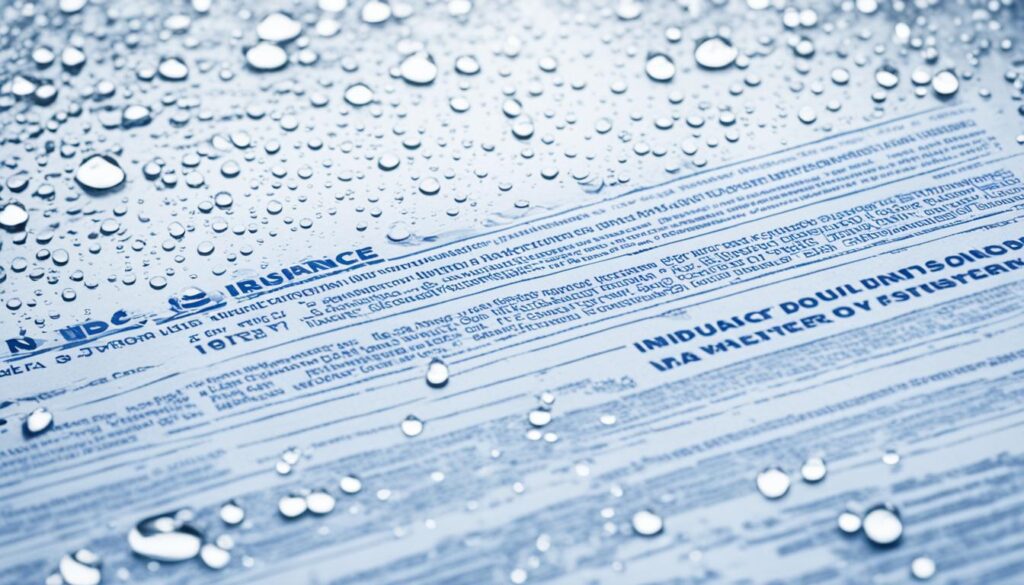 Insurance Policy Water Damage Coverage